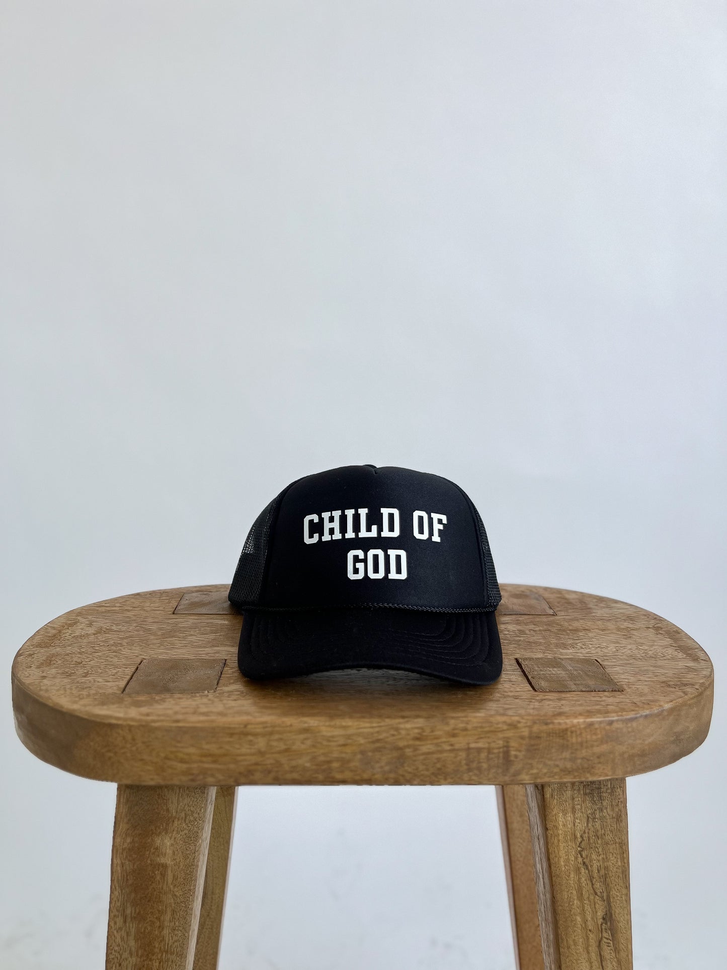 CHILD OF GOD TRUCKER HAT // BLACK