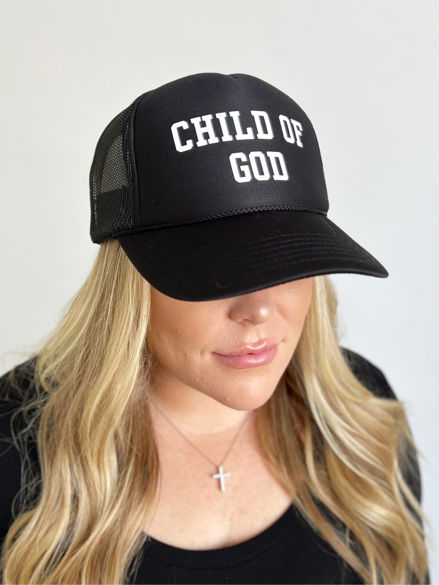 CHILD OF GOD TRUCKER HAT // BLACK